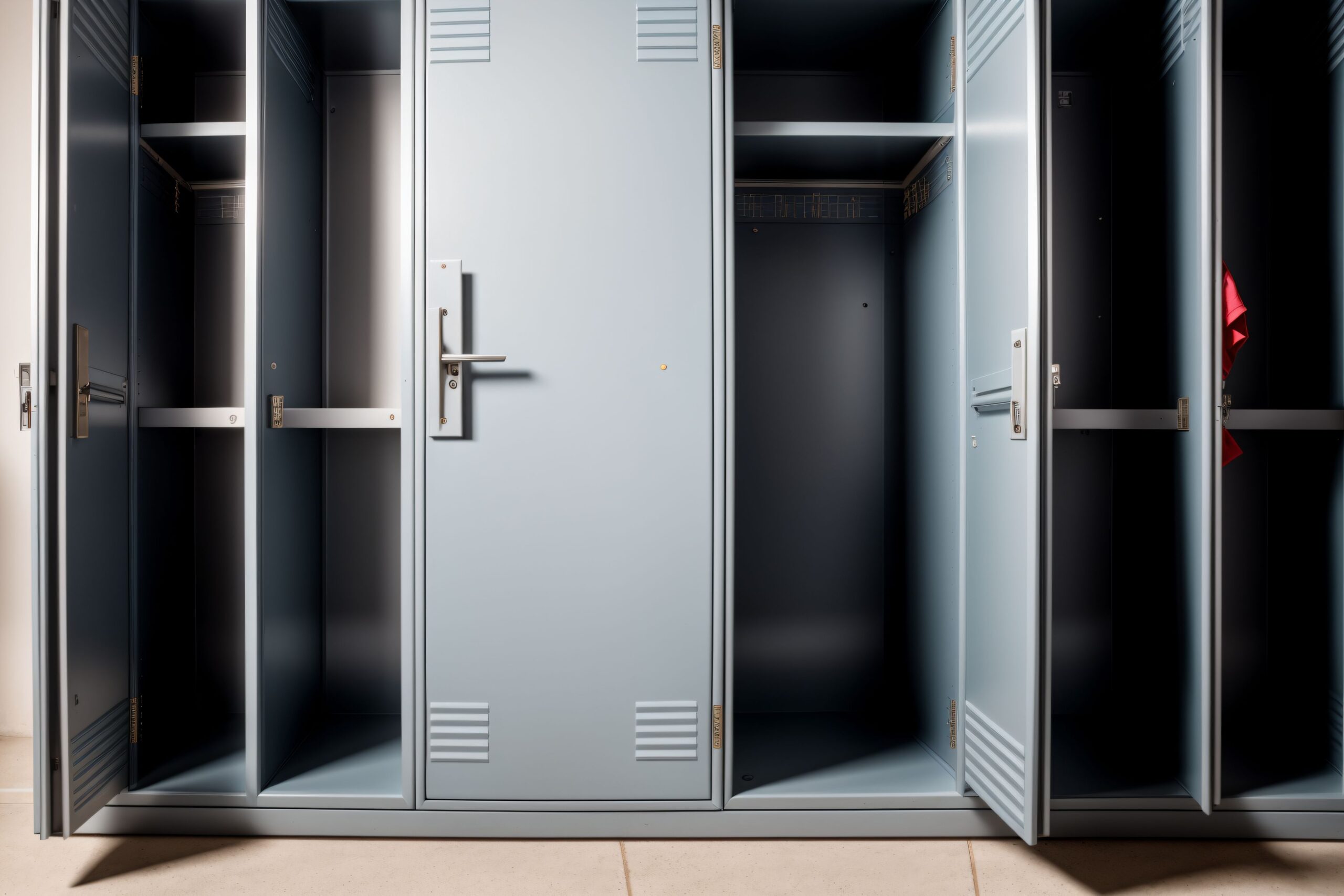 An open locker transforming into a personal population
